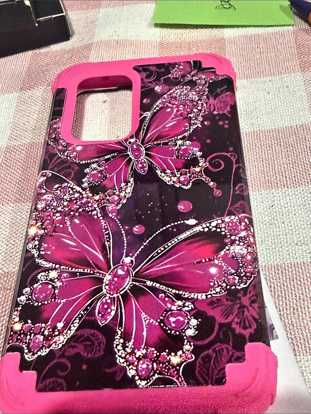 1 pc Galaxy A53 5G Butterfly Floral Phone Case Pink   New